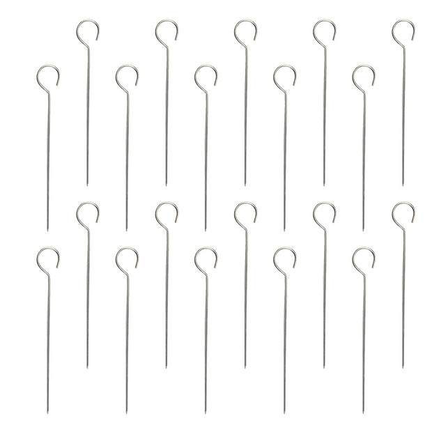 20‑Piece Stainless Steel BBQ Skewers